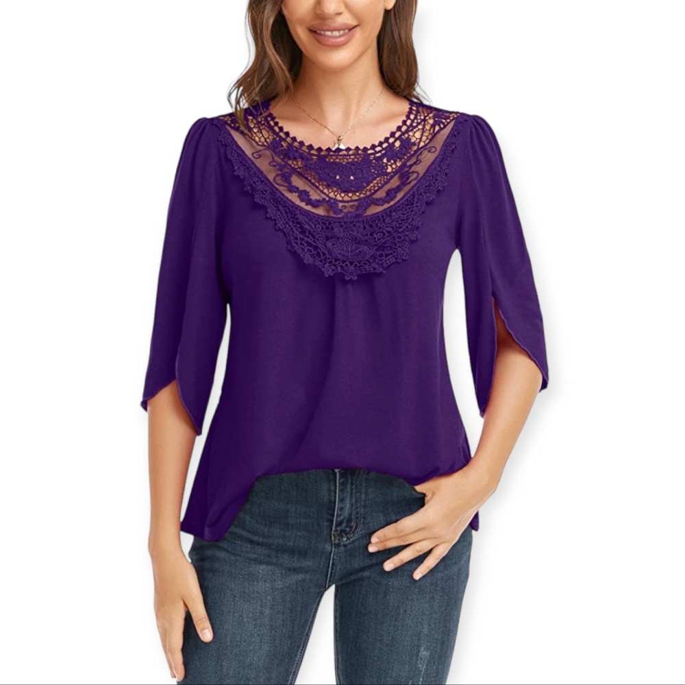 Petal Sleeve Blouse - Picture 1 of 4